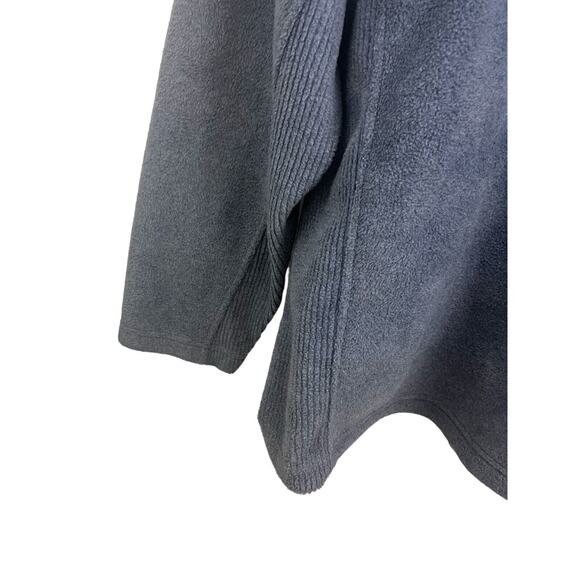 Savile Row 1/4 Zip Fleece Jumper Pullover XL Mens Grey Blue Polyester Gorpcore - Picture 4 of 5